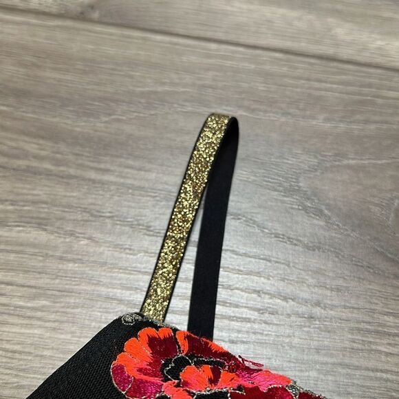 Victoria’s Secret Embroidered Push Up Garter Slip Red And Black Size 34C - Picture 7 of 12